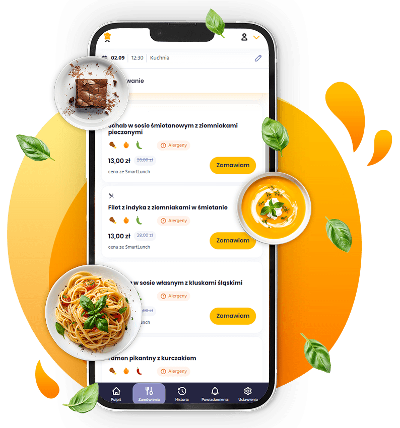 Daily menu app screenshot